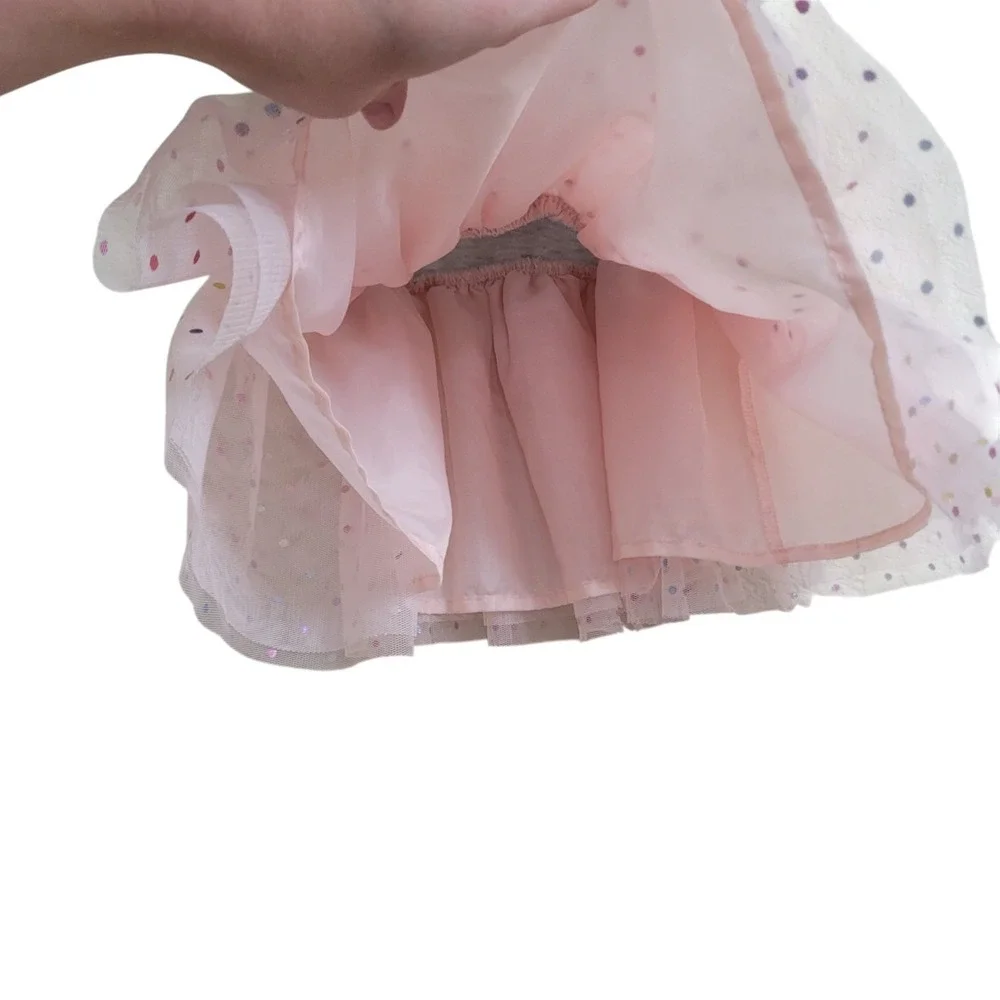 Rare Editions 12M Cupcake‎ First Birthday Dress Sequin Confetti Tulle Tutu